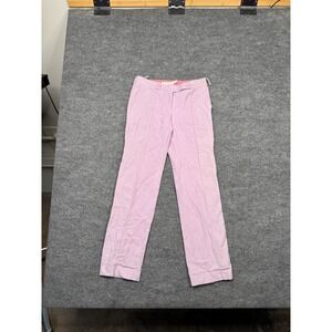 Mango MNG Basic Lavender Corduroy Pants Women Size 4 Straight Leg Cotton Purple